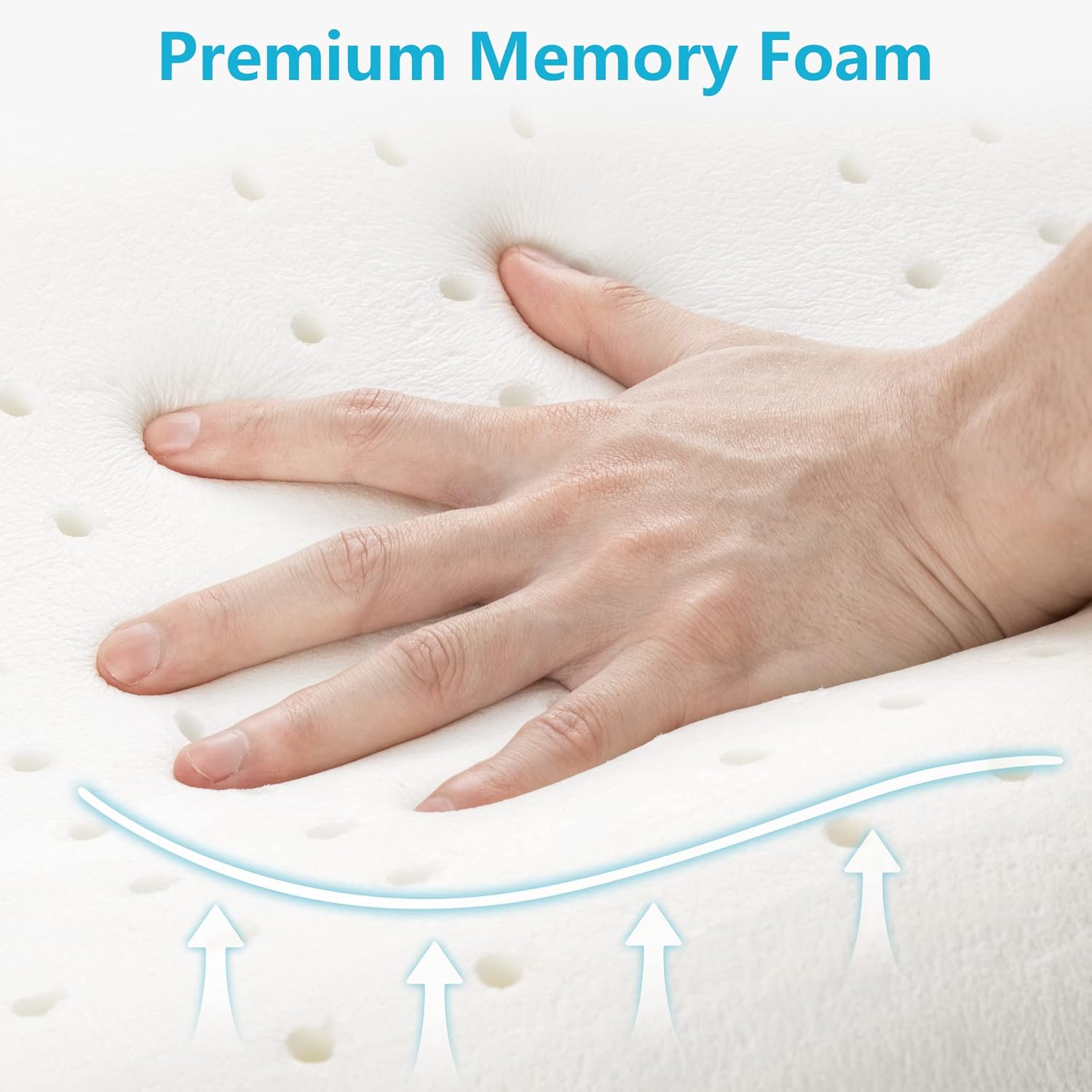 Slow Rebound Memory Foam Pillow Dual Height Support