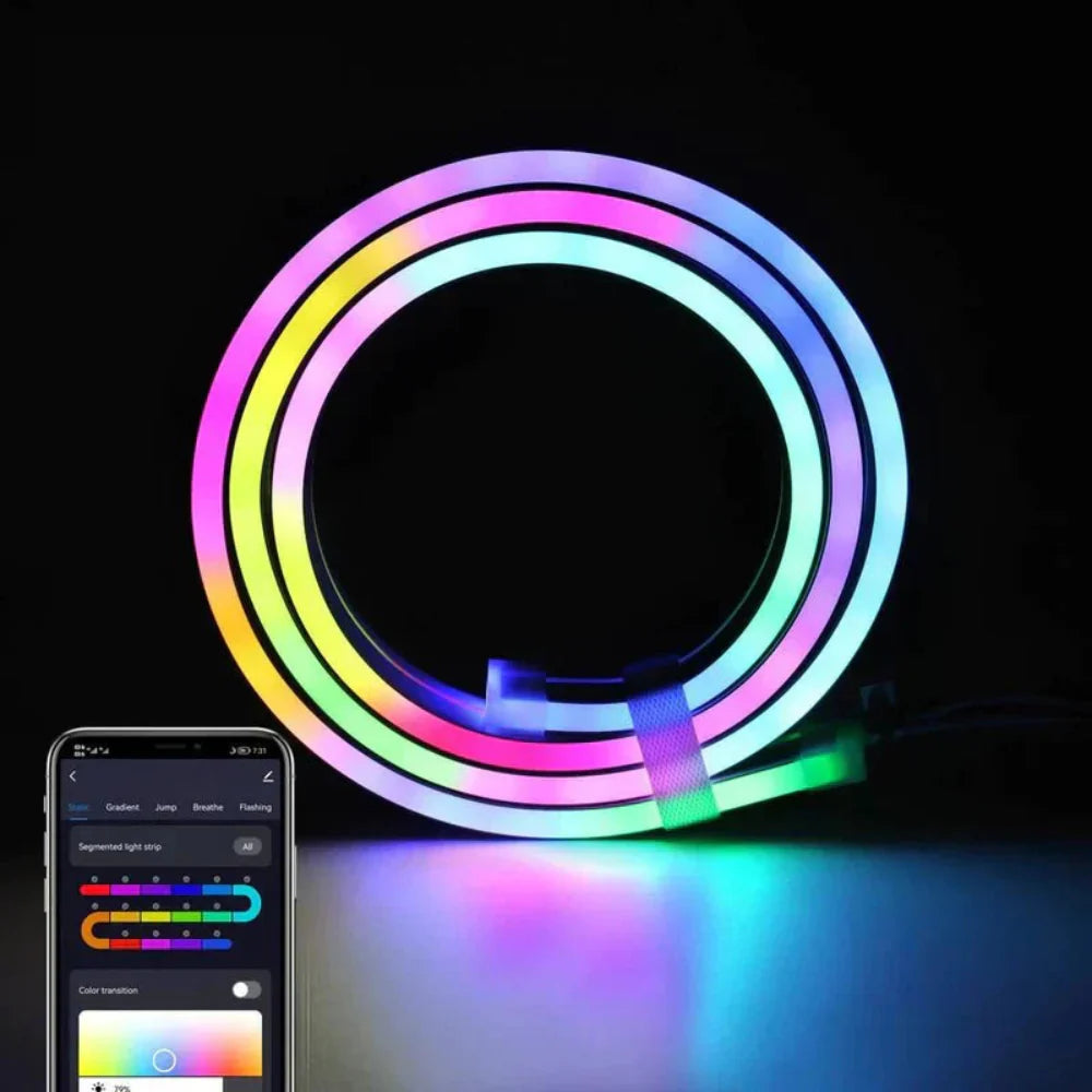 Smart Neon LED Strip Customizable Color & Music Sync Light