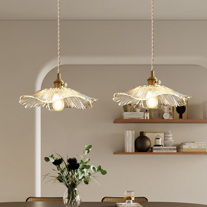 Vintage Inspired Glass Flower Pendant Ceiling Light