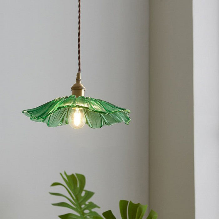 Vintage Inspired Glass Flower Pendant Ceiling Light