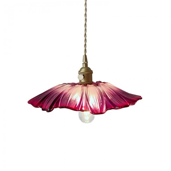 Vintage Inspired Glass Flower Pendant Ceiling Light