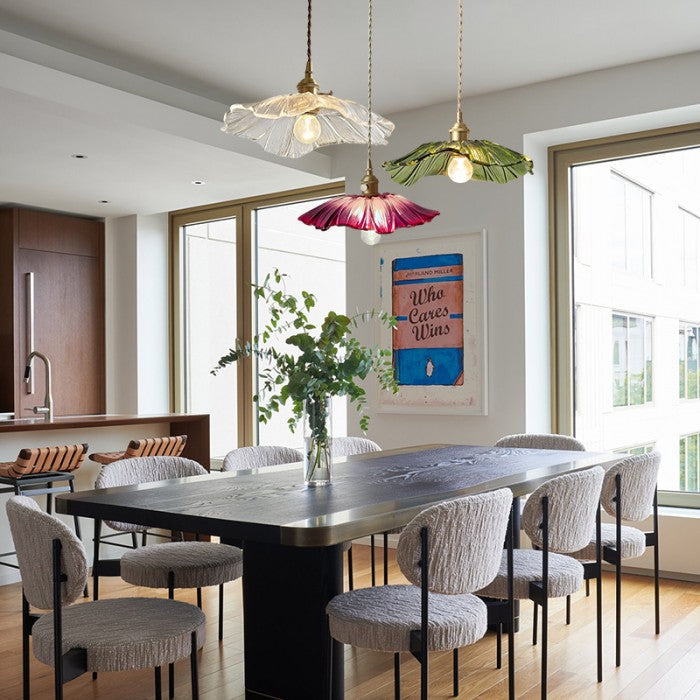 Vintage Inspired Glass Flower Pendant Ceiling Light