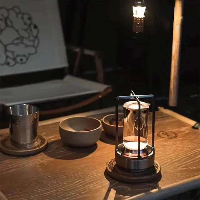 Modern Crystal Table Lamp Adjustable Brightness Rechargeable Light