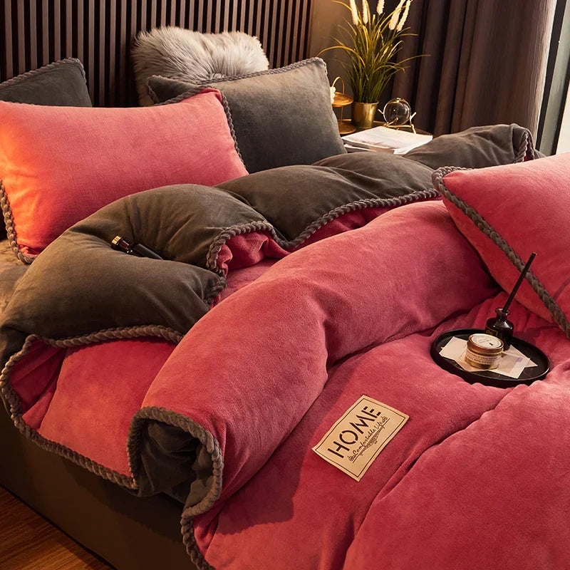 Winter Warm Duvet Cover Set Soft Touch Bedding