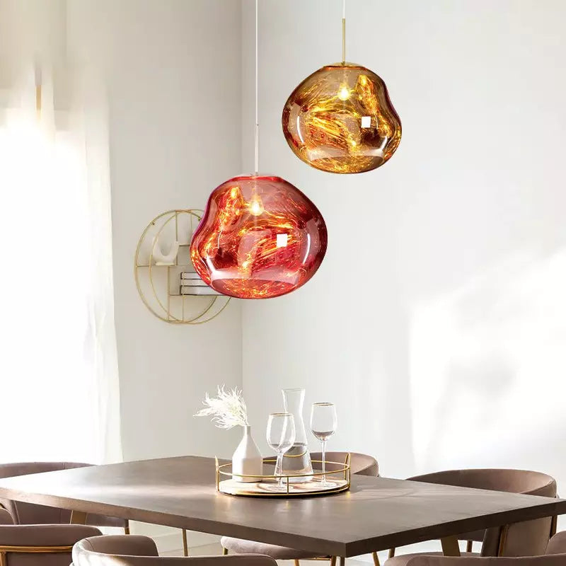 Fused Glass Effect Pendant Lamp