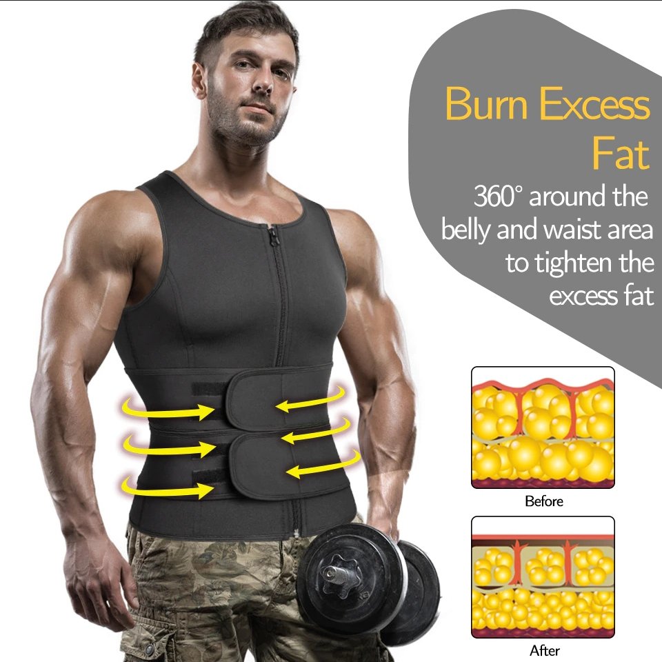 Men’s Sweat Vest Core-Shaping Fitness Vest for Faster Fat Burn
