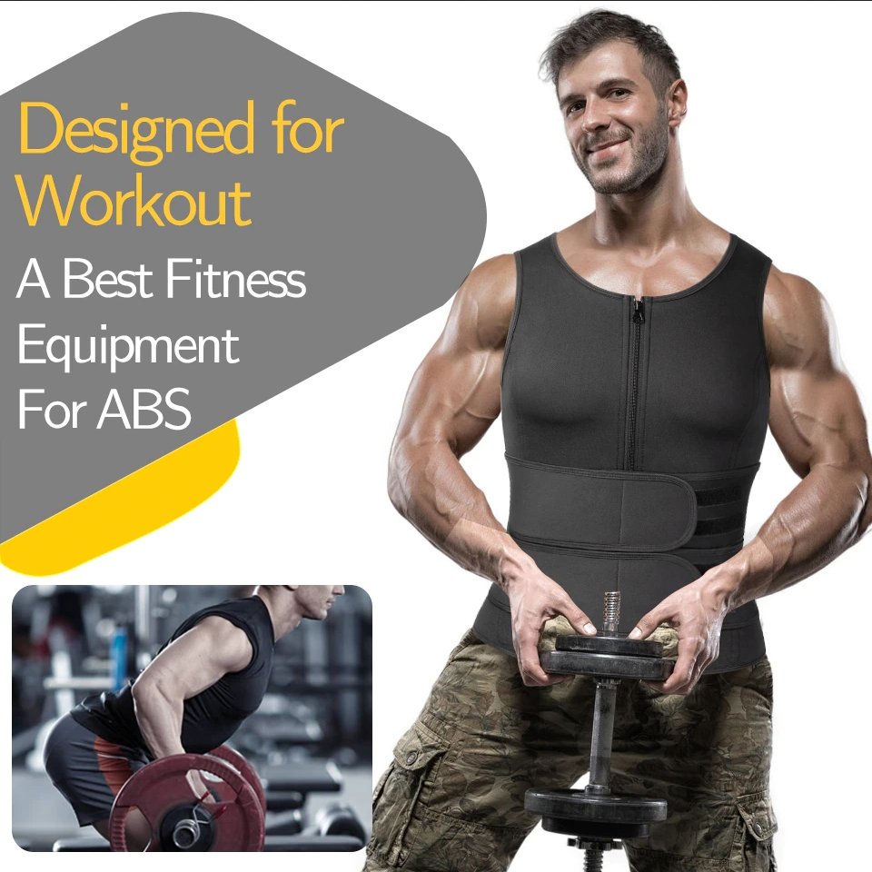Men’s Sweat Vest Core-Shaping Fitness Vest for Faster Fat Burn
