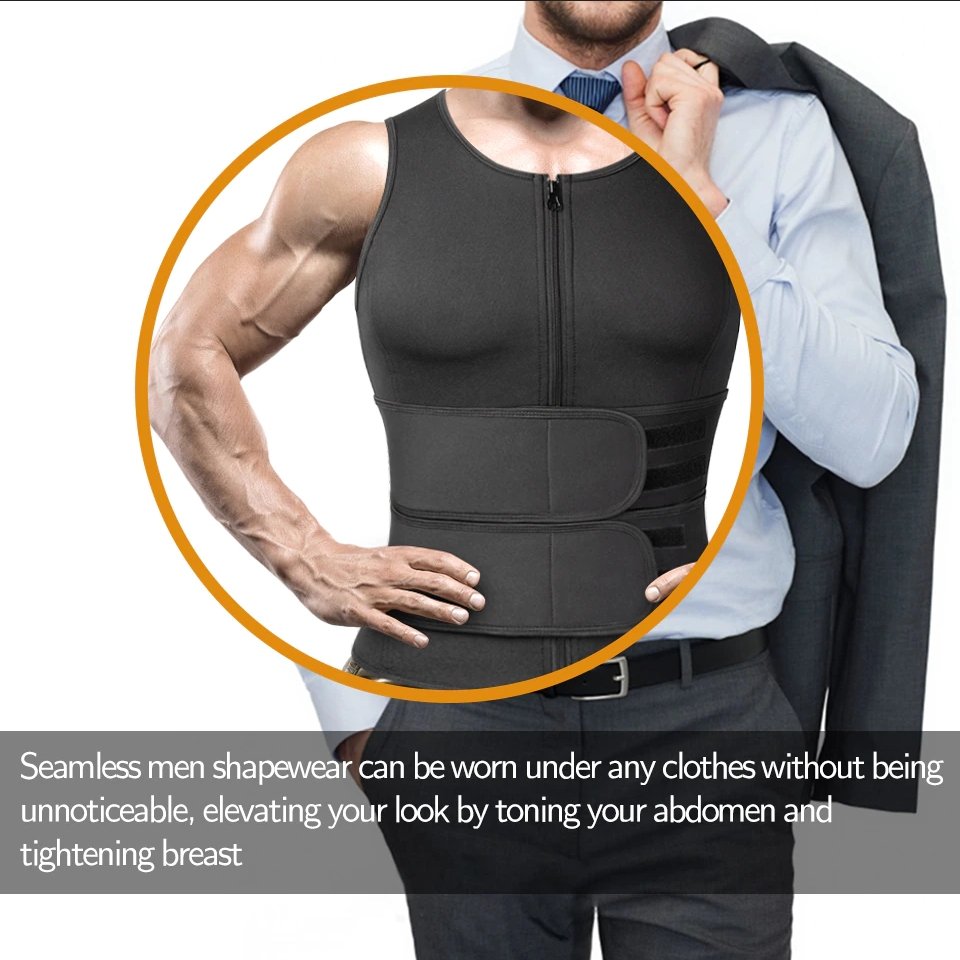 Men’s Sweat Vest Core-Shaping Fitness Vest for Faster Fat Burn