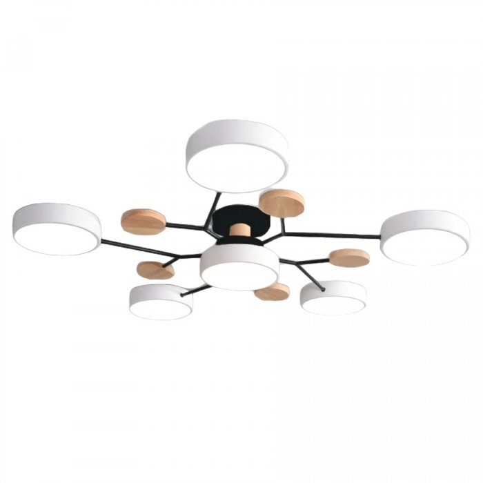 Modern LED Ceiling Light with Branched Design and Round Light Discs