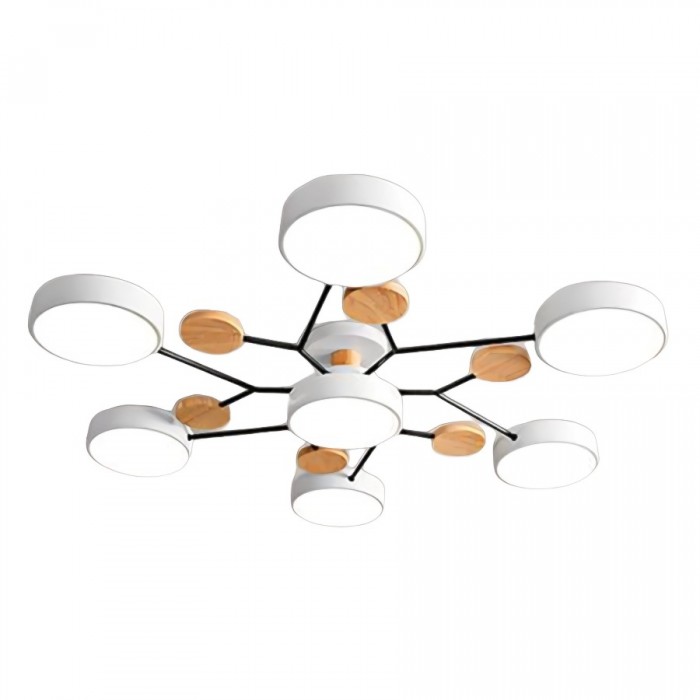 Modern LED Ceiling Light with Branched Design and Round Light Discs