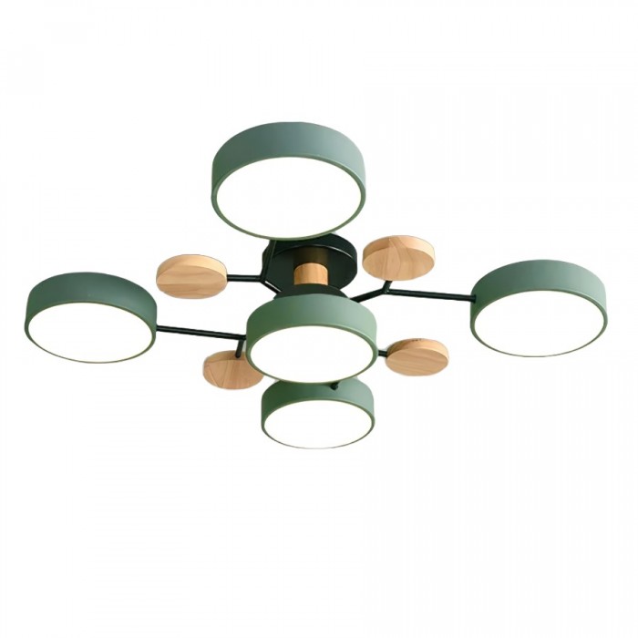 Modern LED Ceiling Light with Branched Design and Round Light Discs
