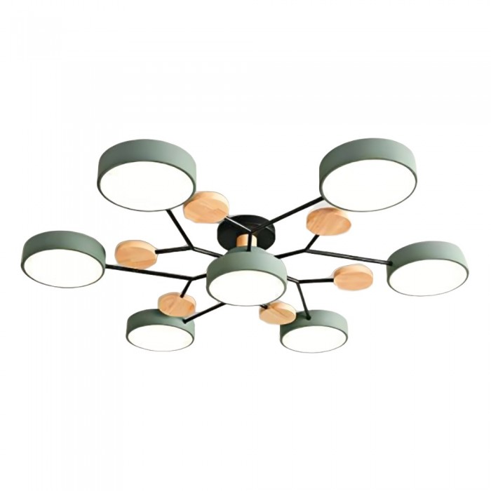 Modern LED Ceiling Light with Branched Design and Round Light Discs