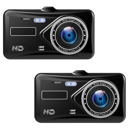 Dual Wireless Dash Camera Set with Full HD Recording and Wide Angle Lens
