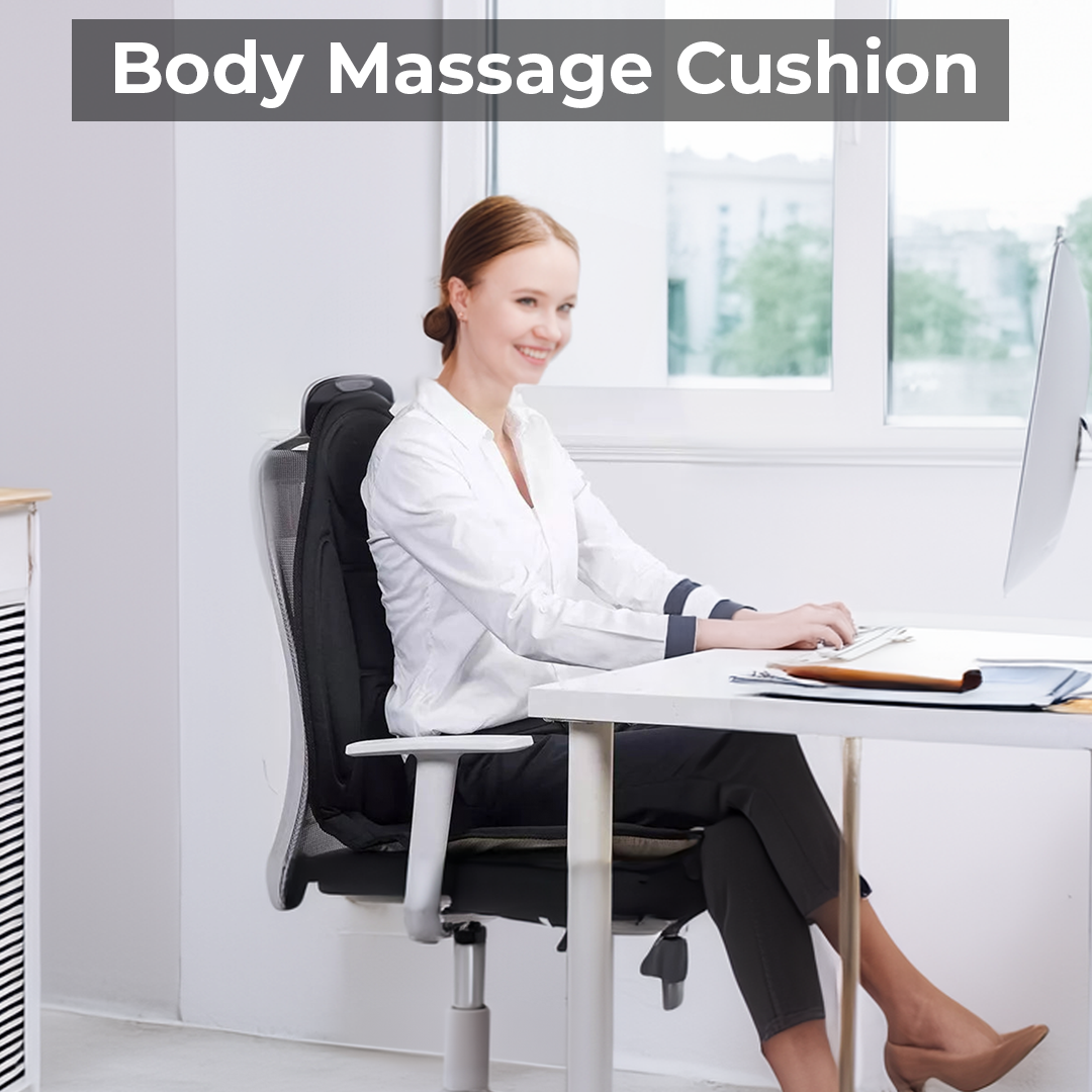 Portable Heated Massage Cushion for Chair and Car Seat