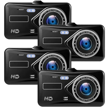 Dual Wireless Dash Camera Set with Full HD Recording and Wide Angle Lens