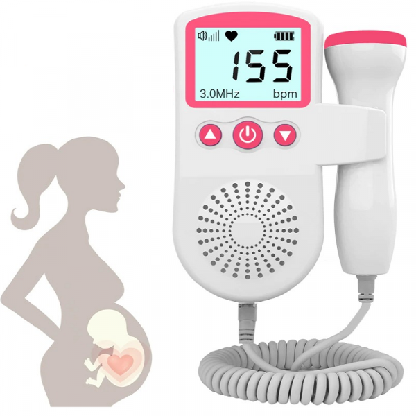 Fetal Doppler Heart Rate Monitor Baby Heartbeat Detector for Home Use