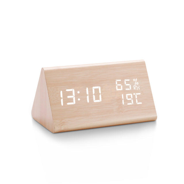 Smart LED Alarm Clock Sleek Digital Display with Temp Sensor