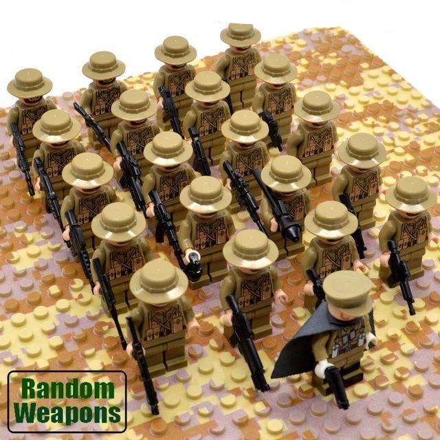 Military Building Blocks Playset World War II Army Soldier Figures Set