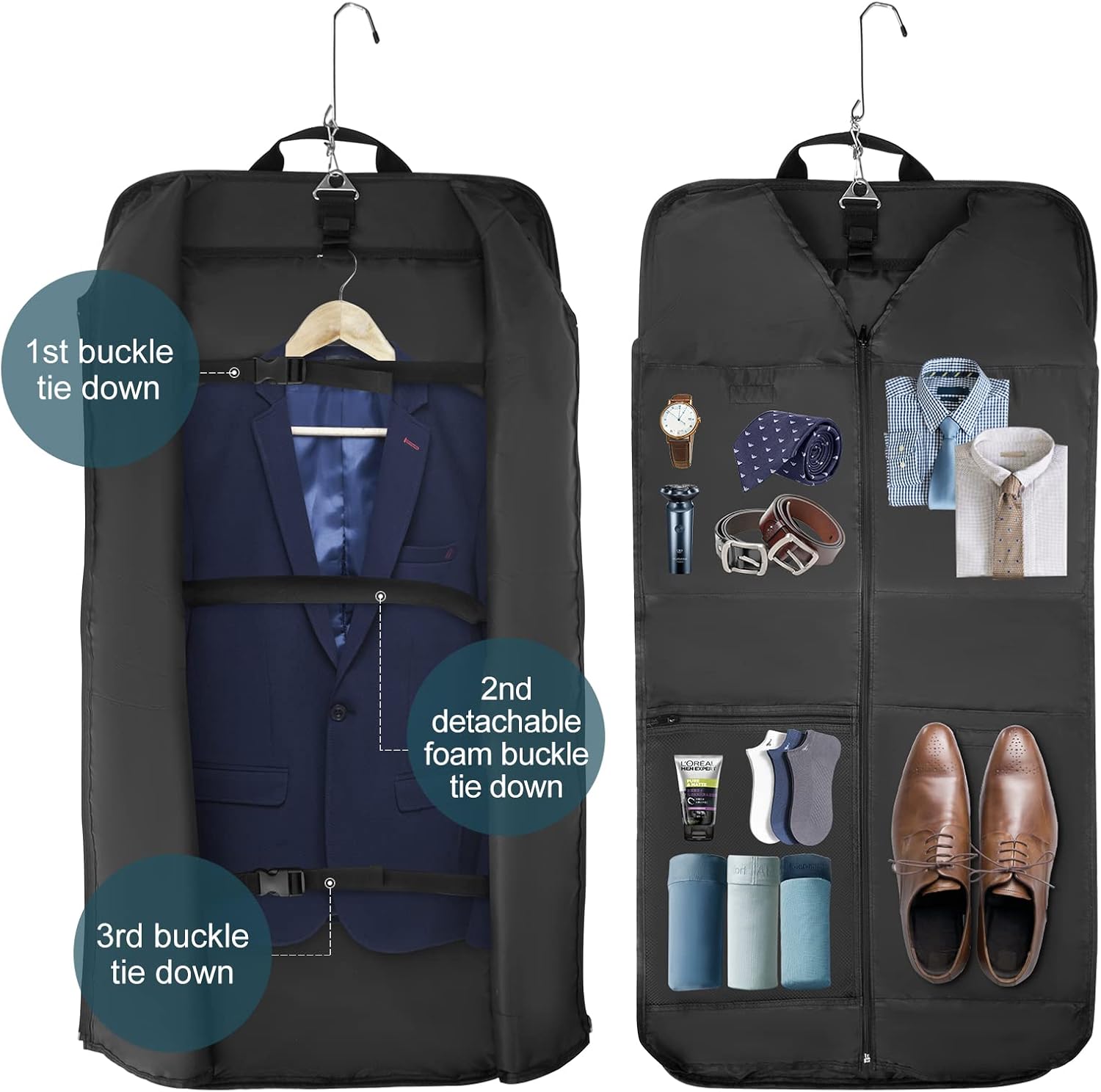 Waterproof Travel Garment Bag Foldable Carry-On Suit Case