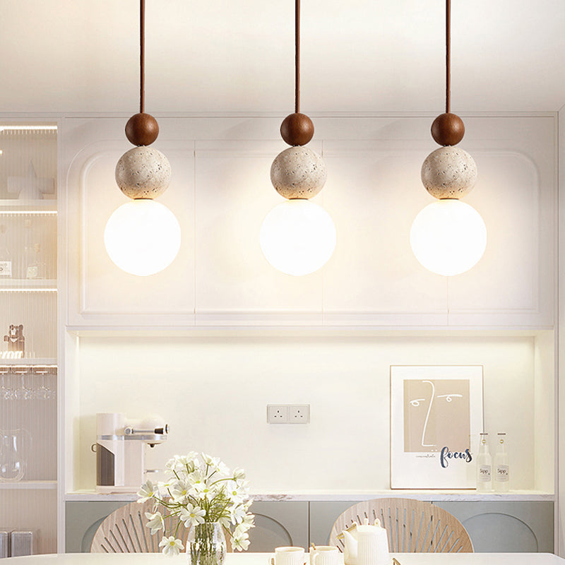 Travertine Minimalist Living Room Pendant Light