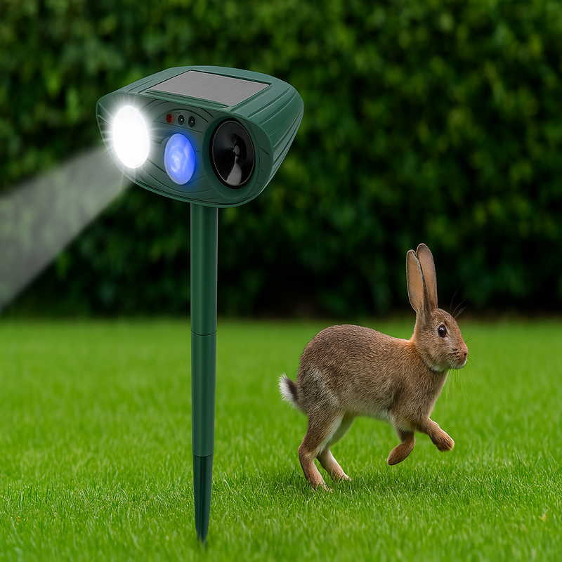 Garden Ultrasonic Rabbit Repeller Solar Powered Outdoor Pest Deterrent