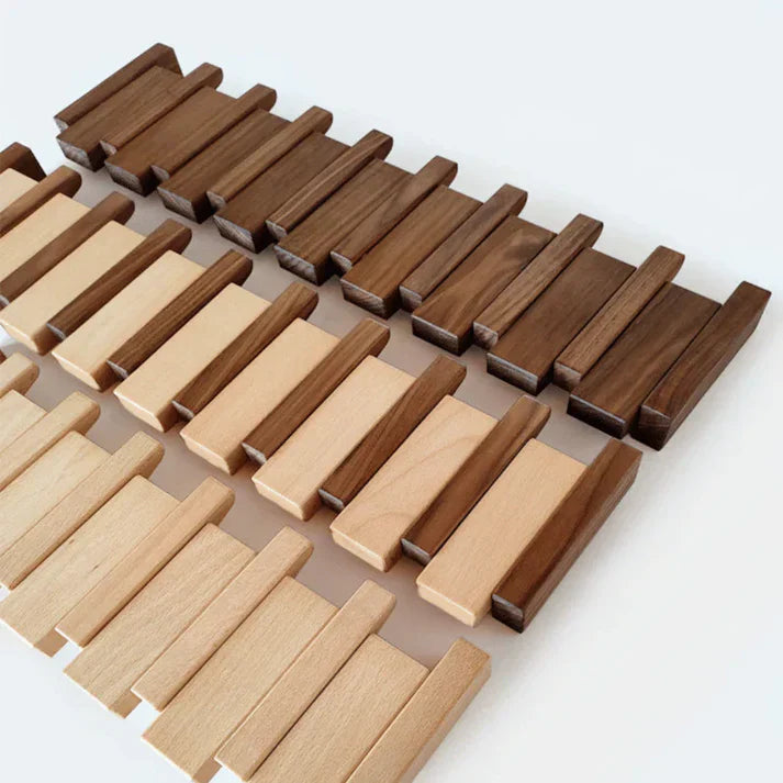 Nubil houten kapstok | Artisan houten piano kapstok