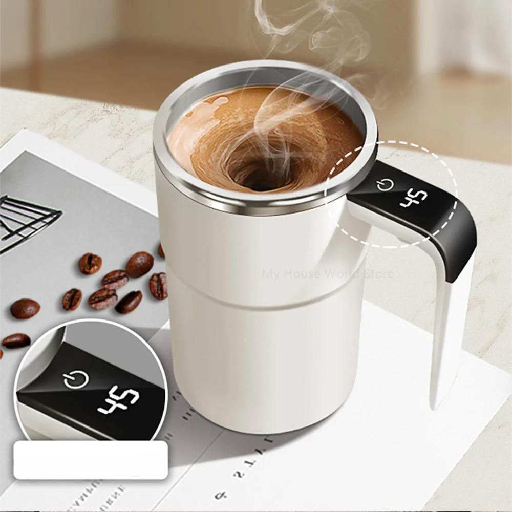 Electric Self-Stirring Coffee Cup Portable Rechargeable Mug with Temperature Display