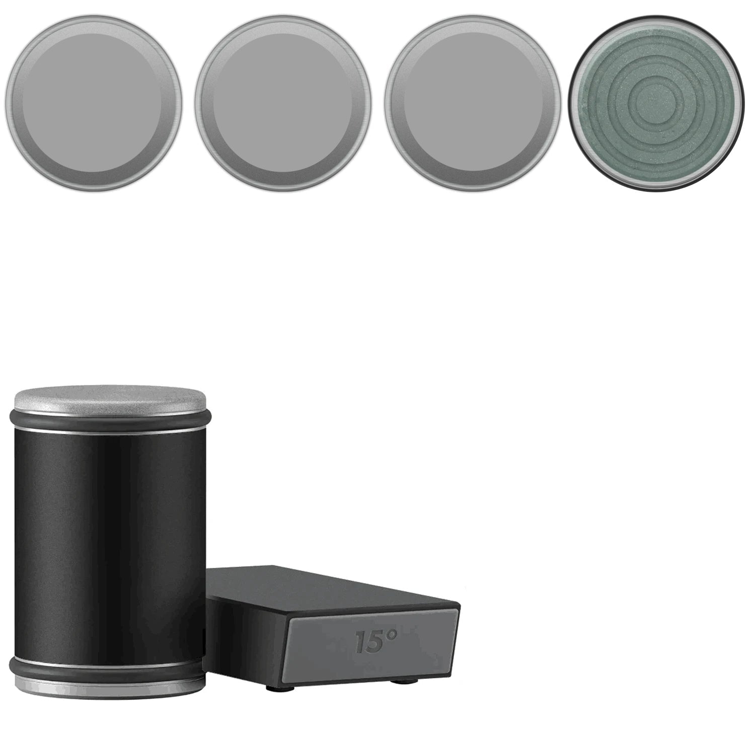 2-in-1 Rolling Knife Sharpener Dual-Angle Edge Tool with Magnetic Knife Holder