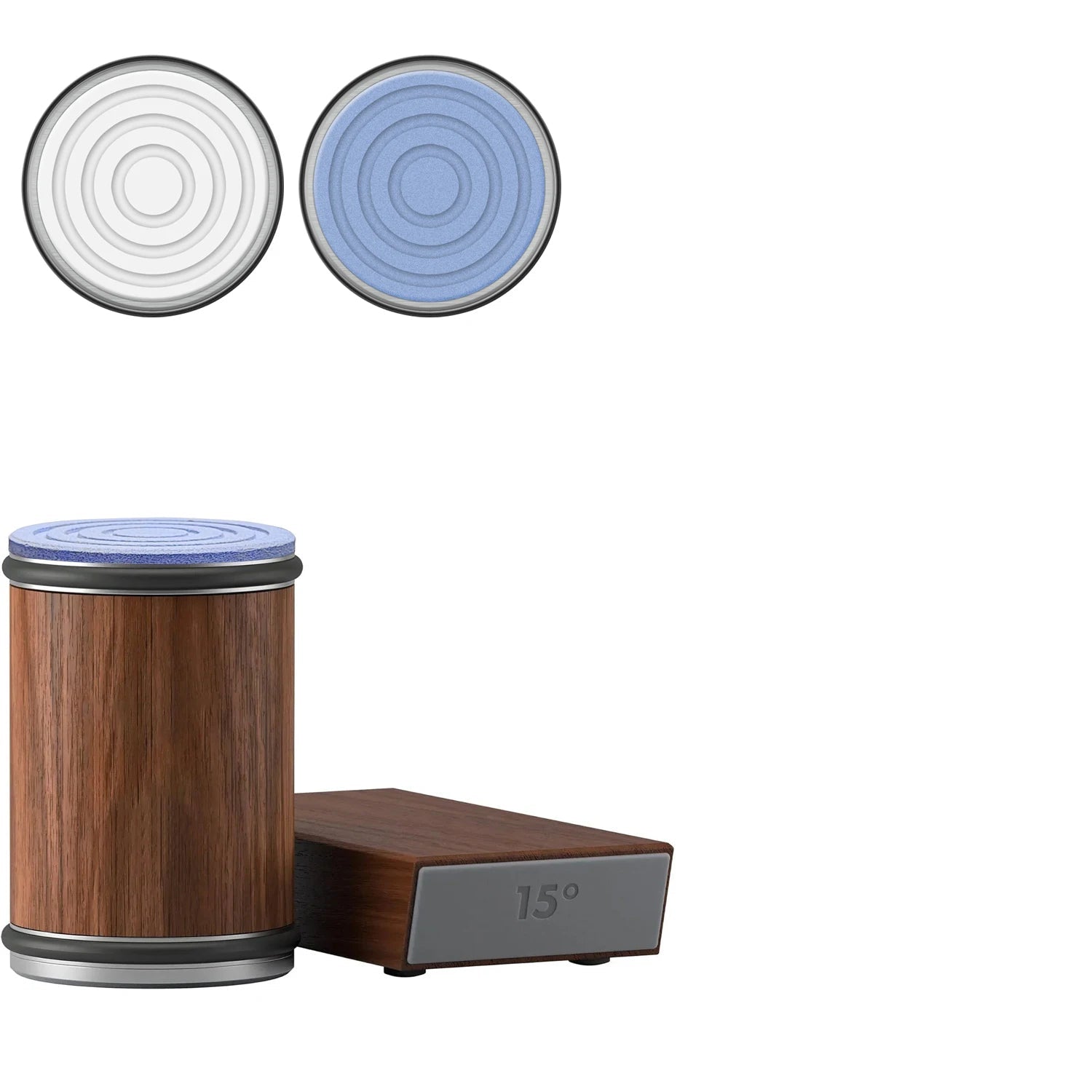 2-in-1 Rolling Knife Sharpener Dual-Angle Edge Tool with Magnetic Knife Holder