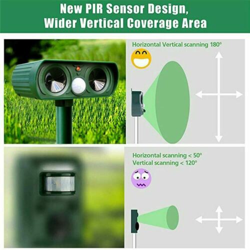 Infrared Solar Pest Repeller Smart Motion Sensor Animal Deterrent for Garden & Yard