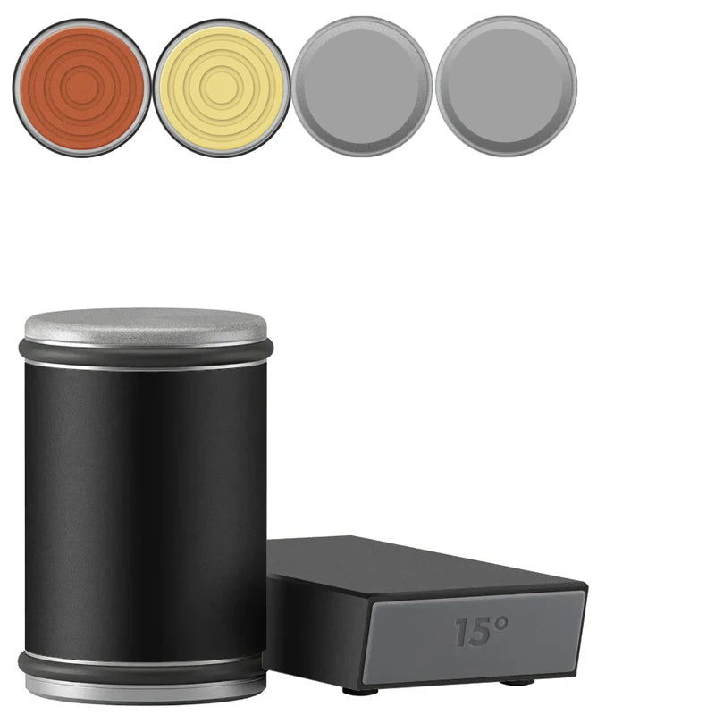 2-in-1 Rolling Knife Sharpener Dual-Angle Edge Tool with Magnetic Knife Holder