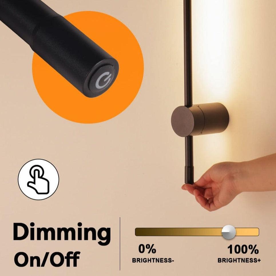 Modern Wall Light Sleek Black Design with LED Illumination