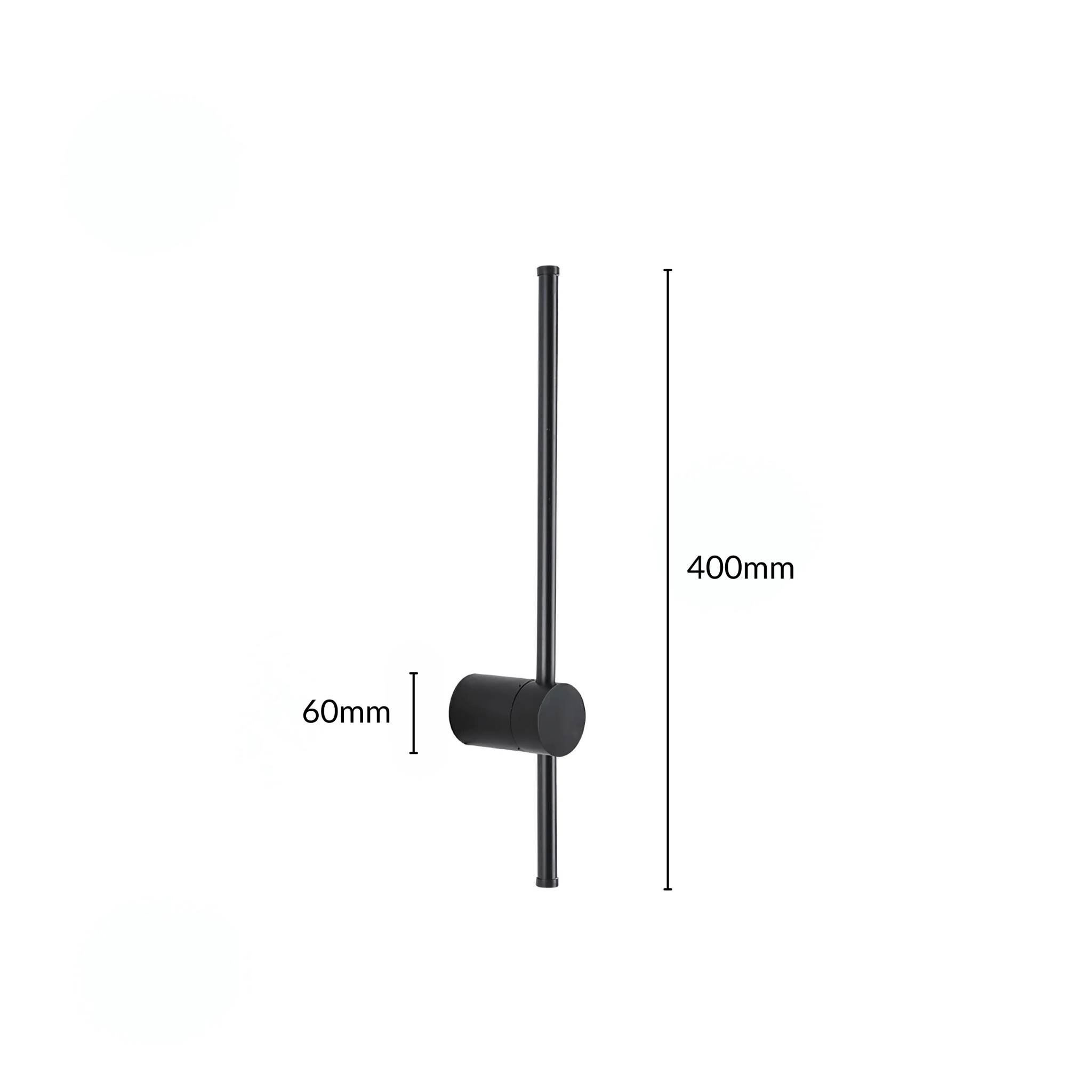 Modern Wall Light Sleek Black Design with LED Illumination