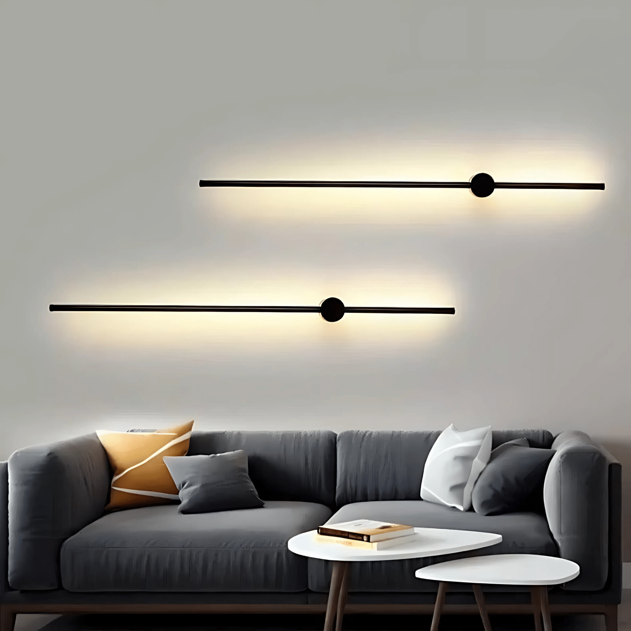 Modern Wall Light Sleek Black Design with LED Illumination
