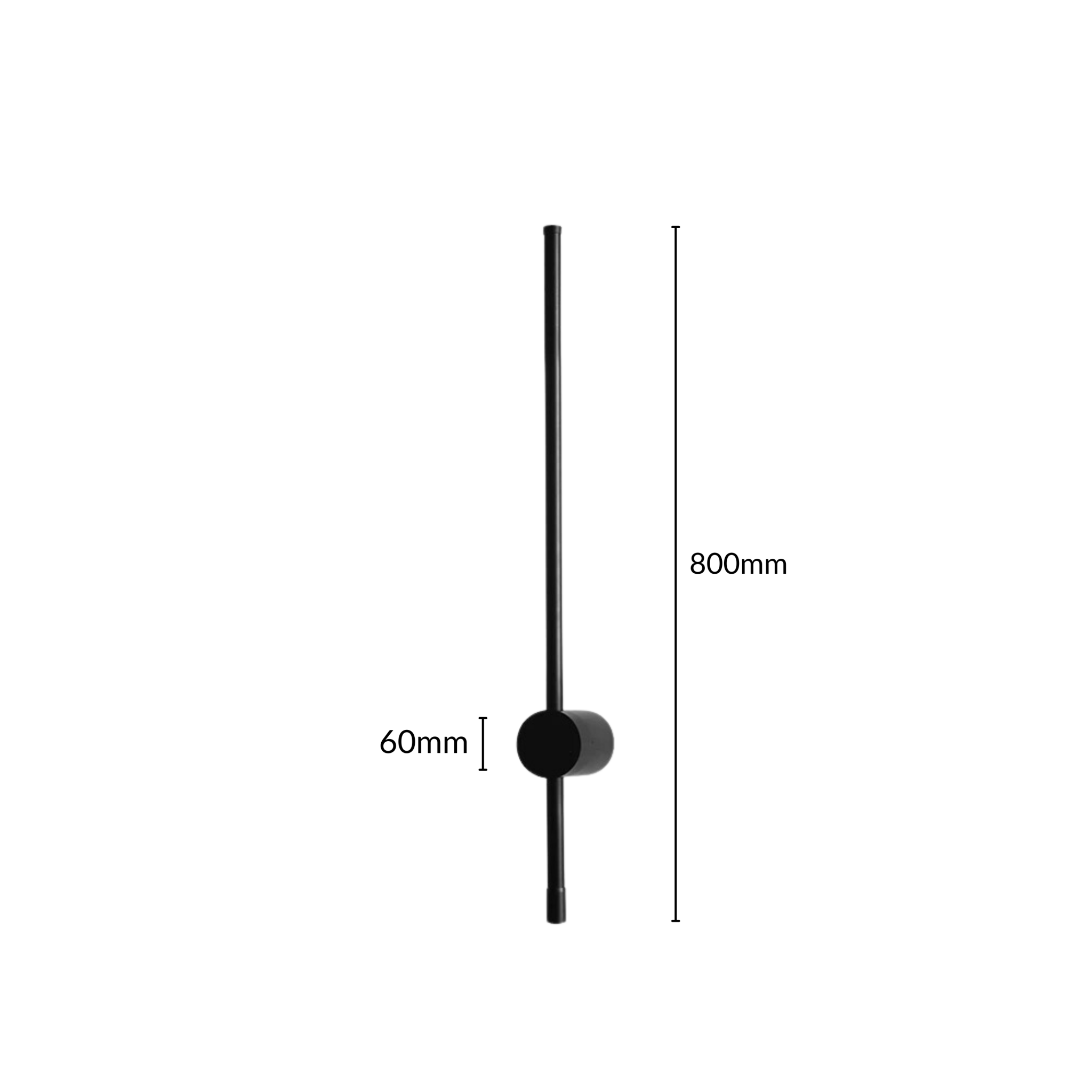 Modern Wall Light Sleek Black Design with LED Illumination