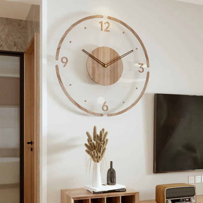 Minimalist Wooden Wall Clock Eco-Friendly Nordic Style