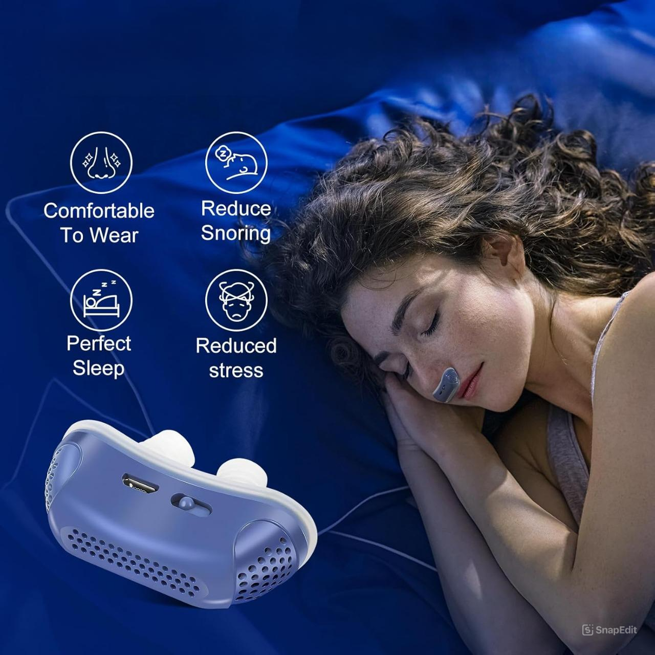 Mini Sleep Apnea Machine Compact CPAP Device for Quiet and Comfortable Sleep