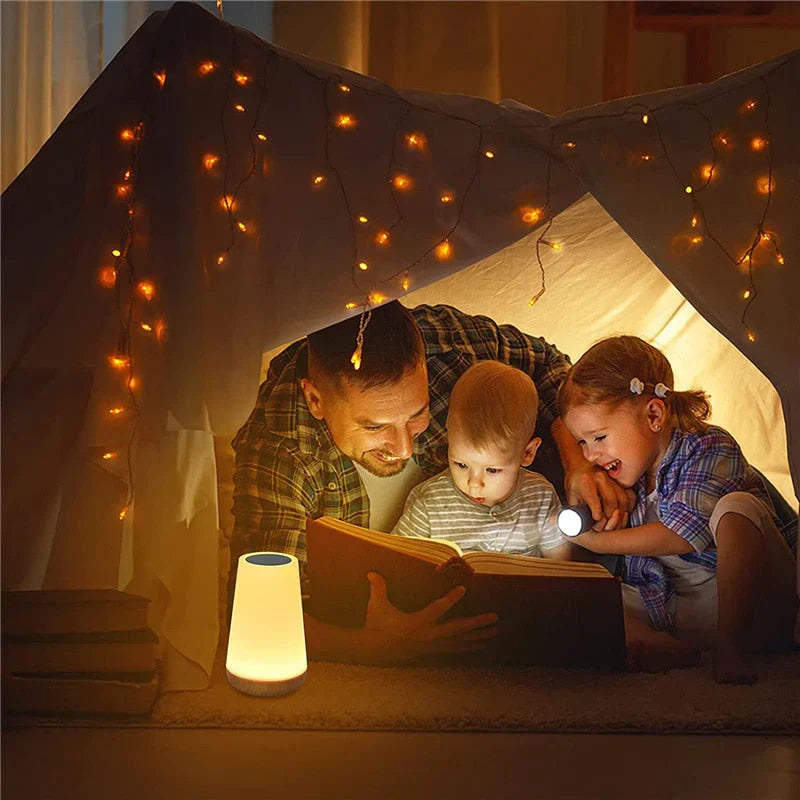 Touch-Sensor Bedside Night Light for Calm & Cozy Atmosphere