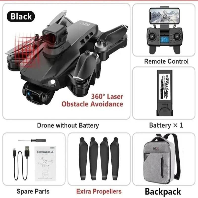 Aerial Camera Drone 8K Dual Lens, GPS Positioning, Stable Flight