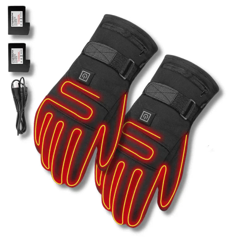 Rechargeable Heated Outdoor Gloves Waterproof Thermal Hand Warmers