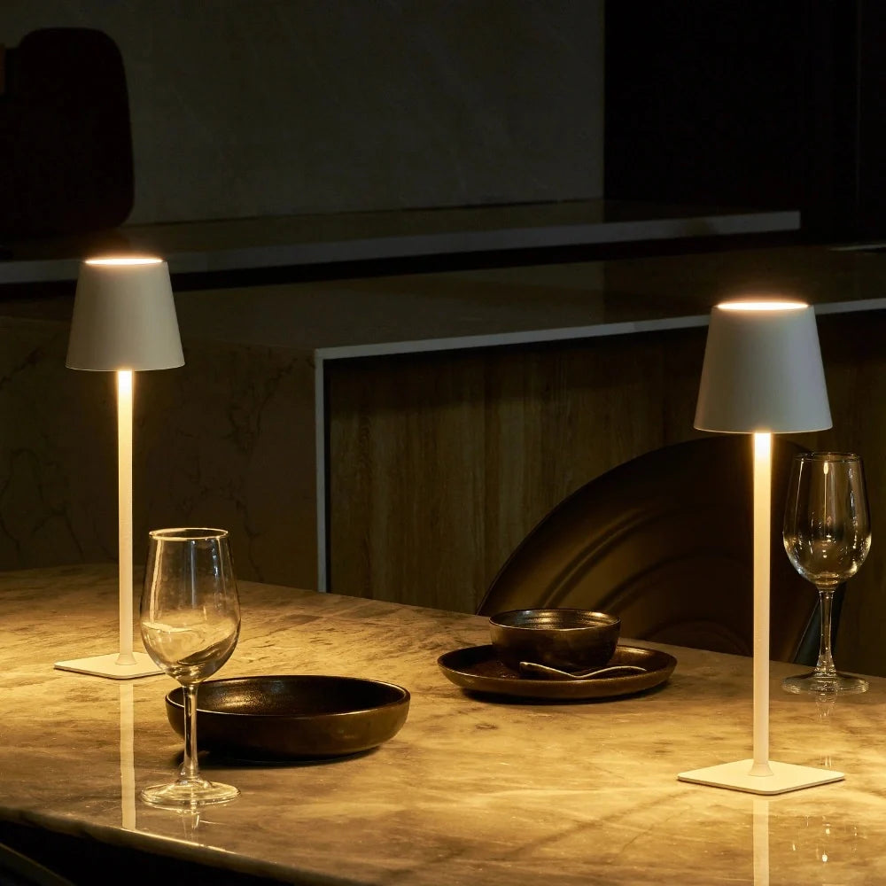 Dimmable Touch Table Lamp Tall Rechargeable Light for Indoor & Outdoor Use