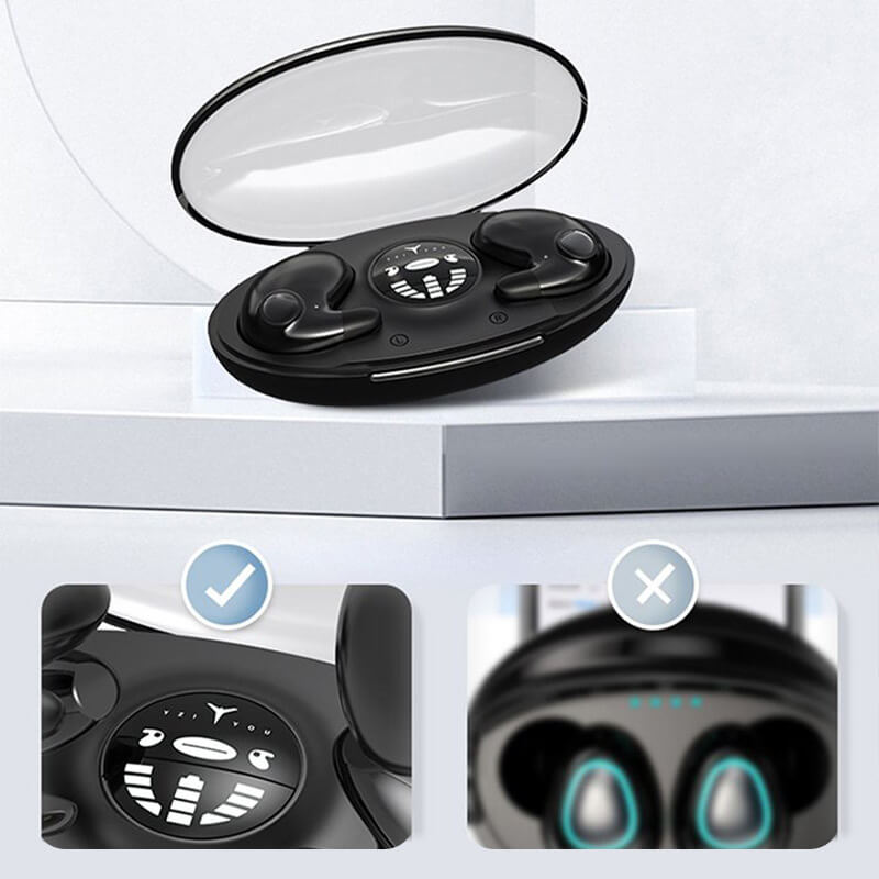 Bluetooth headphones with night-use design and noise reduction