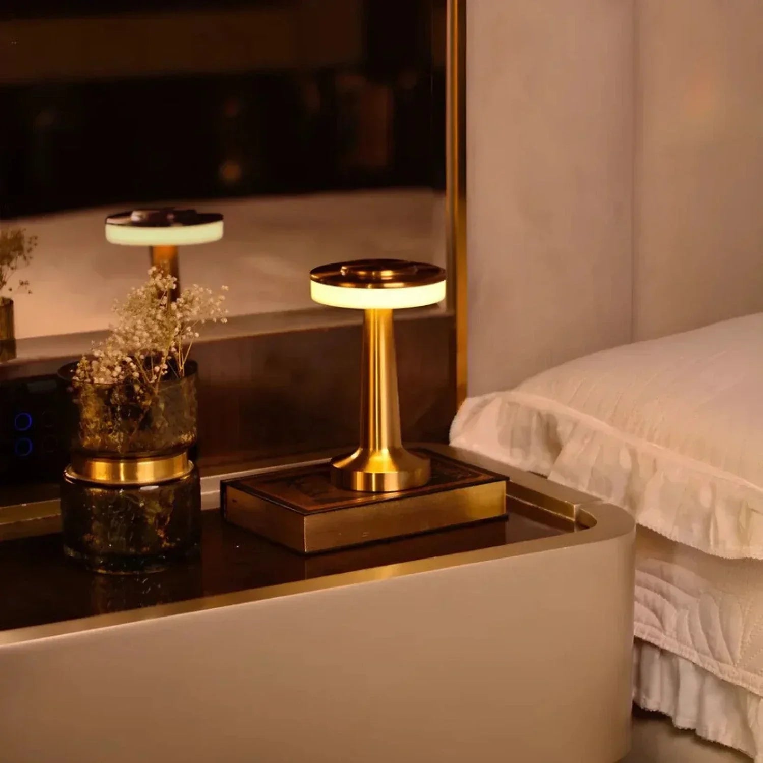 Wireless Retro Table Lamp Rechargeable Touch-Control Mood Light