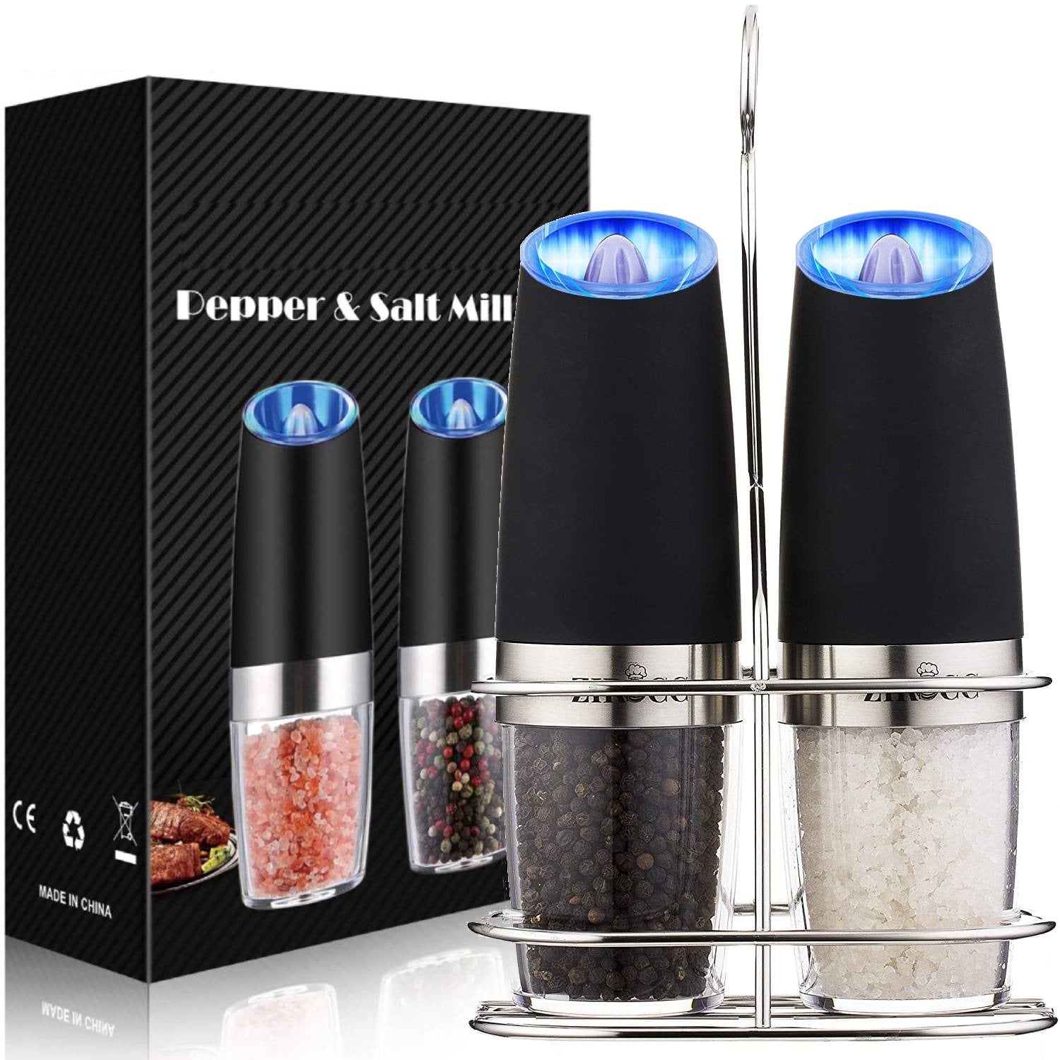 Automatic Salt and Pepper Grinder Gravity Sensor with LED Light