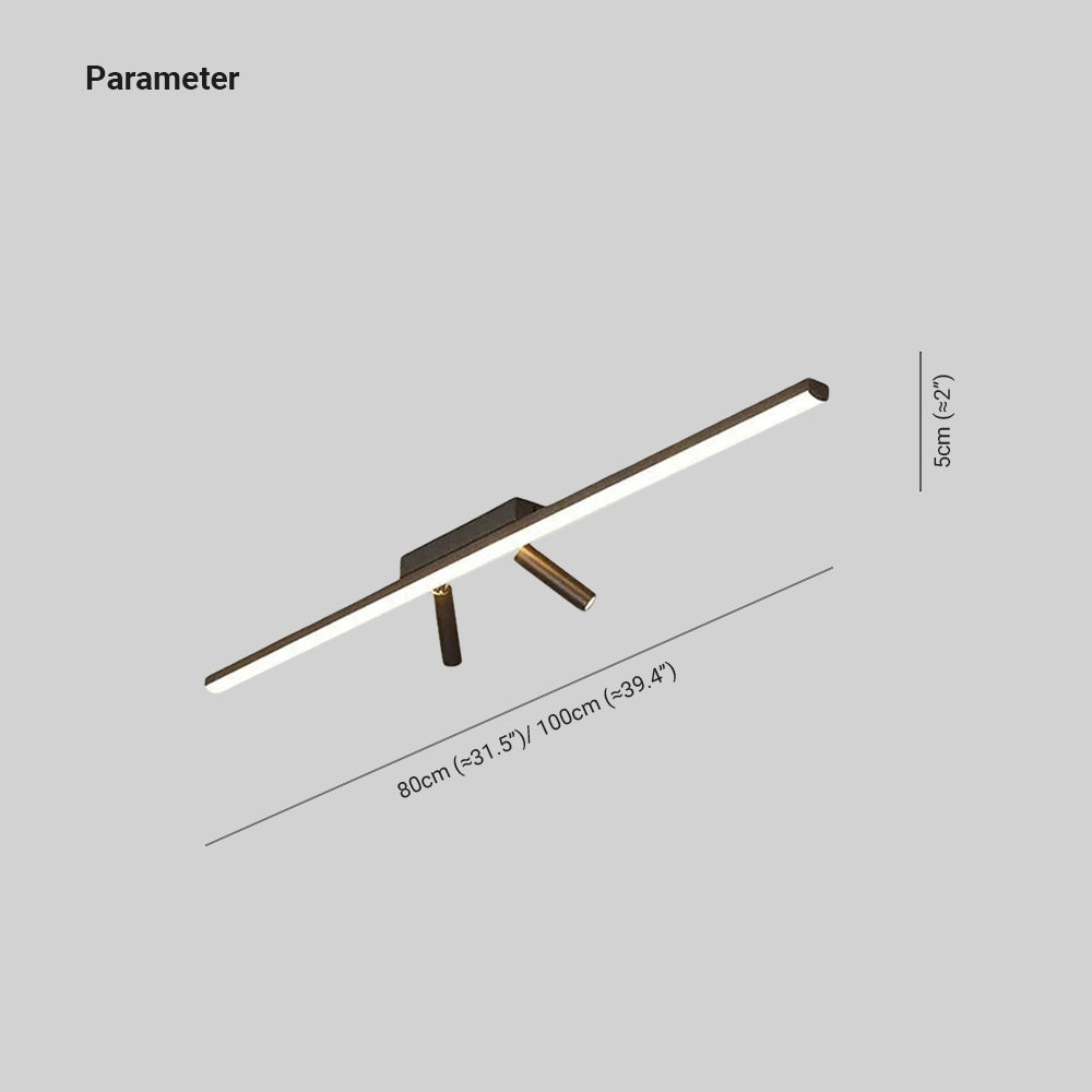 Haney Minimalist LED Ceiling Spotlight Adjustable Linear Flush Light