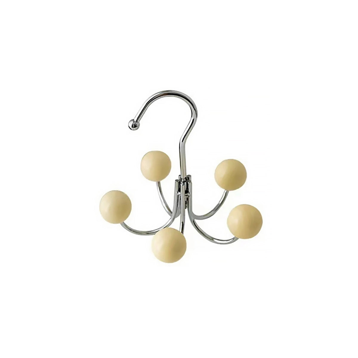 Rotating Wall Hook with Wooden Balls Compact Decorative Hook